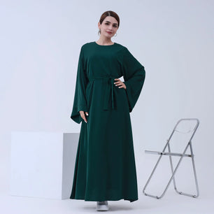 Women's Arabian Polyester Full Sleeve Solid Pattern Casual Abaya