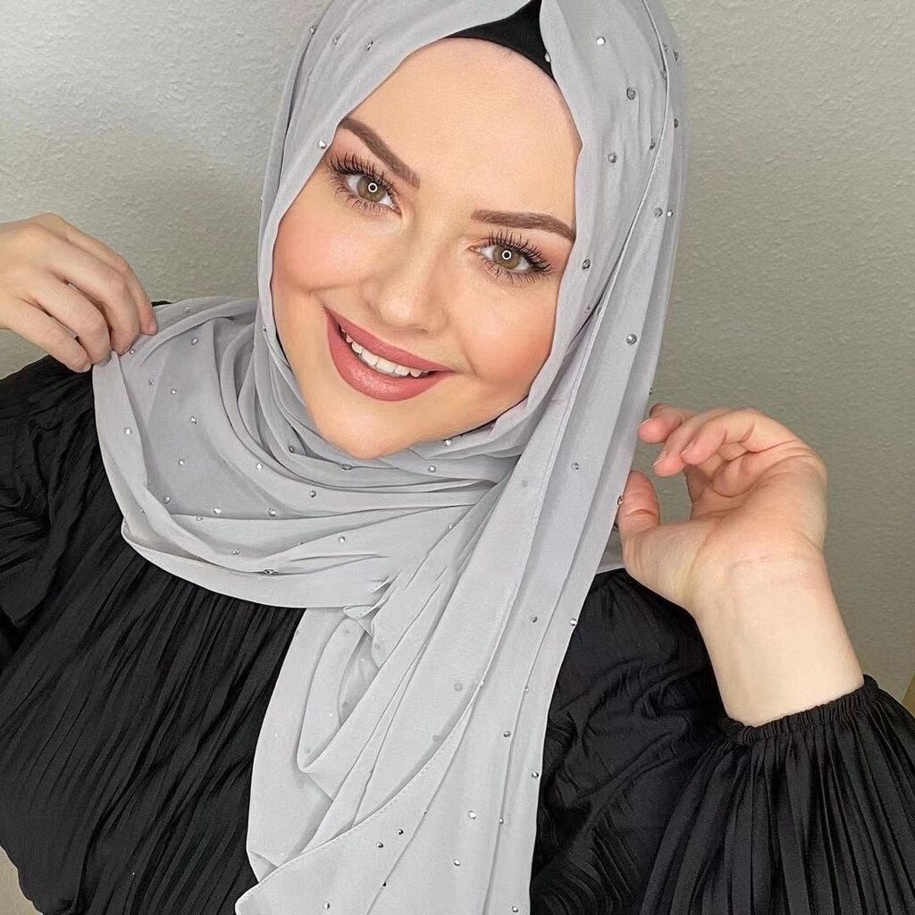 Women's Arabian Acrylic Quick-Dry Head Wrap Casual Wear Hijabs