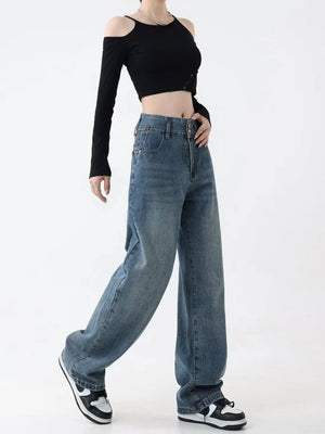 Women's Cotton High Waist Zipper Fly Closure Plain Trousers