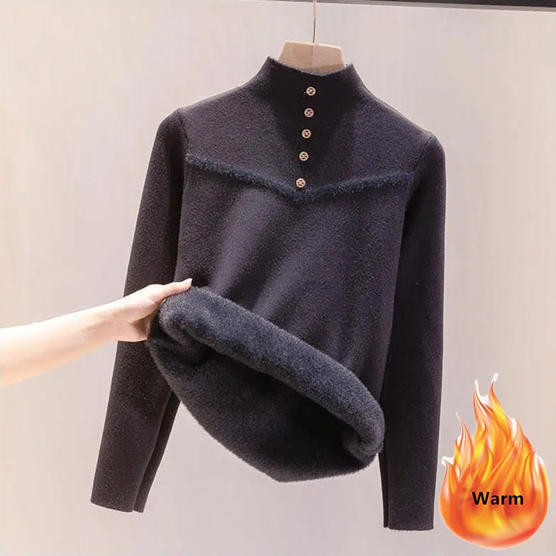 Women's Acrylic Full Sleeves Knitted Pattern Casual Wear Sweaters