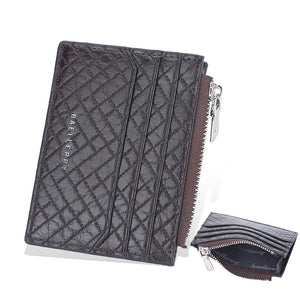 Men's PU Leather Patchwork Pattern Card Holder Trendy Wallets