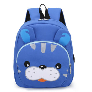 Kid's Nylon Zipper Closure Animal Pattern Trendy School Backpack