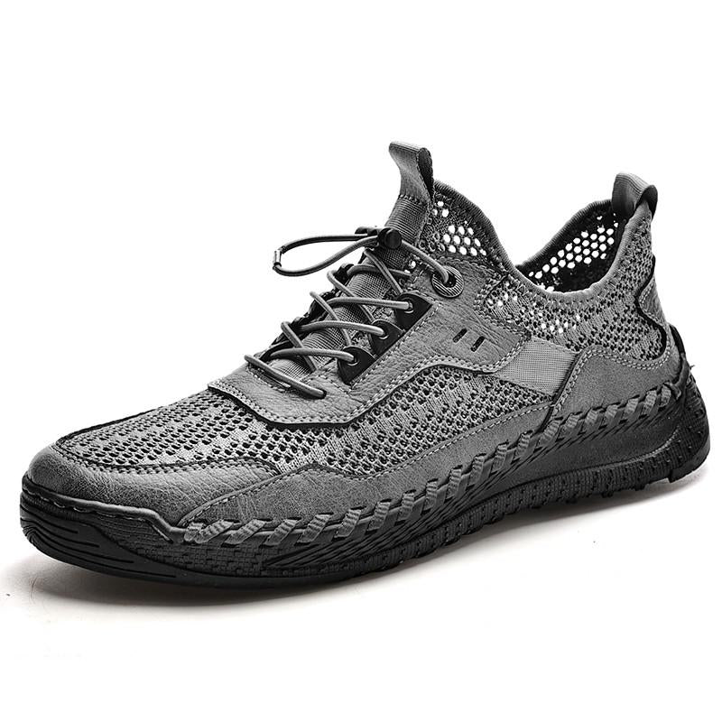 Men's Mesh Round Toe Lace-up Breathable Outdoor Sports Shoes