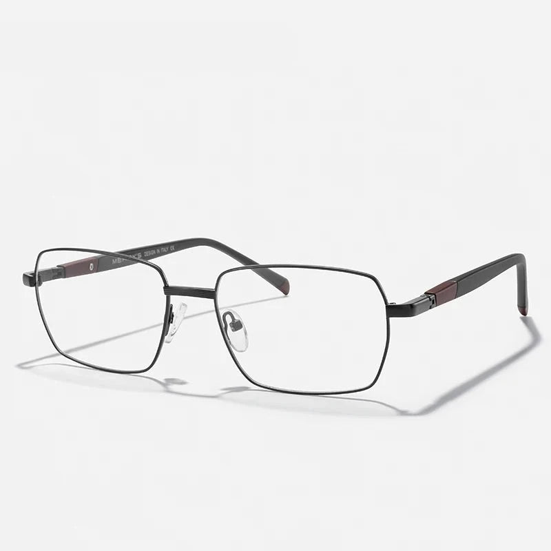 Men's Titanium Alloy Frame Full-Rim Square Shaped Trendy Glasses