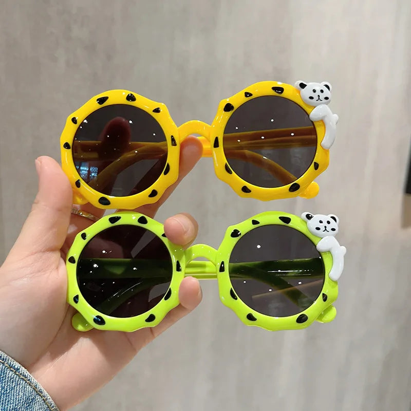 Kid's Polycarbonate Frame Lens UV400 Protection Cartoon Sunglasses