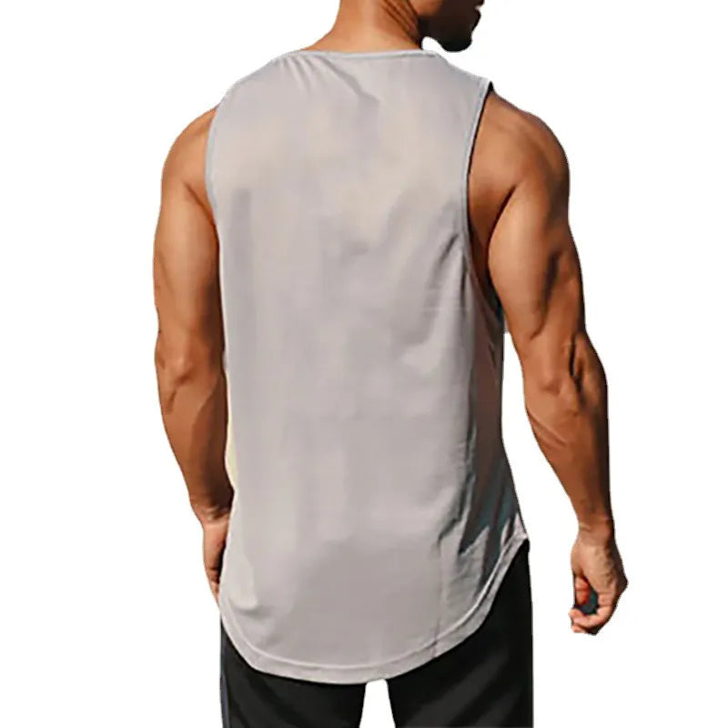 Men's O-Neck Sleeveless Quick Dry Compression Gym Wear Shirt