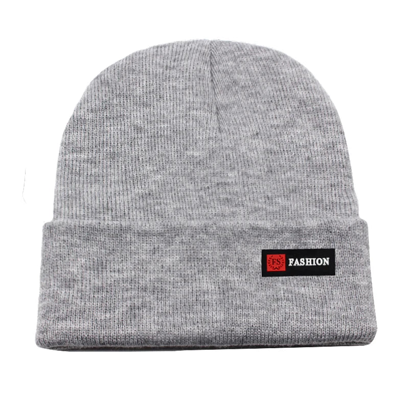 Men's Acrylic Skullies Beanies Letter Pattern Casual Warm Cap