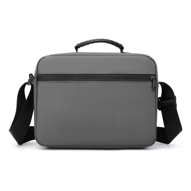 Men's Polyester Zipper Closure Solid Messenger Shoulder Bag