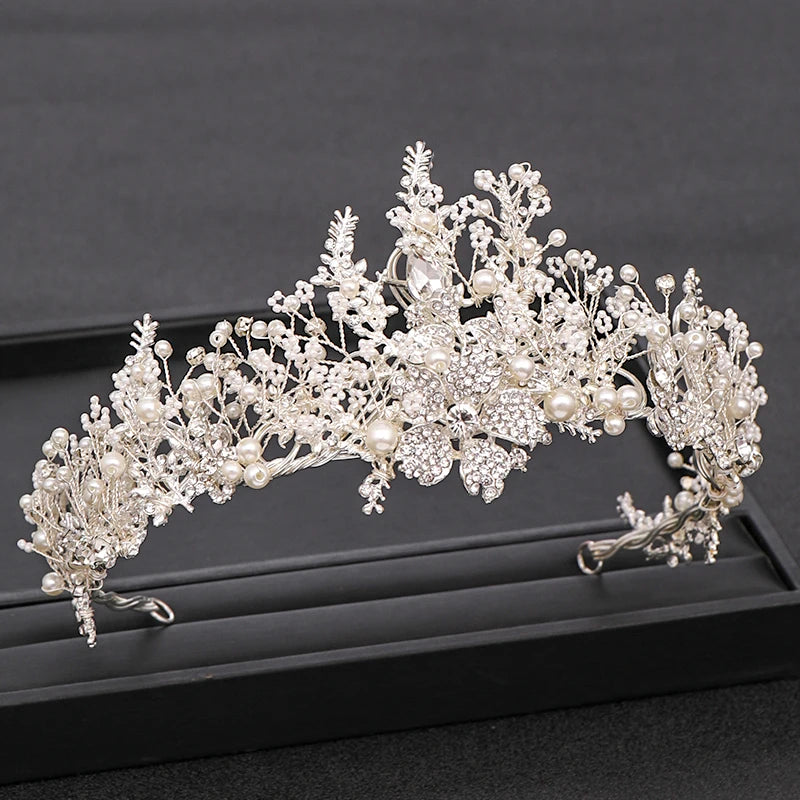 Women's Zinc Alloy Plant Pattern Tiaras Bridal Classic Crown