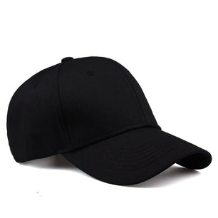 Men's Cotton Adjustable Strap Sun Protection Solid Baseball Cap