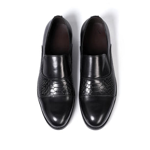 Men's Genuine Leather Pointed Toe Slip-On Closure Formal Shoes