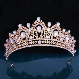 Women's Zinc Alloy Plant Pattern Tiaras Bridal Classic Crown