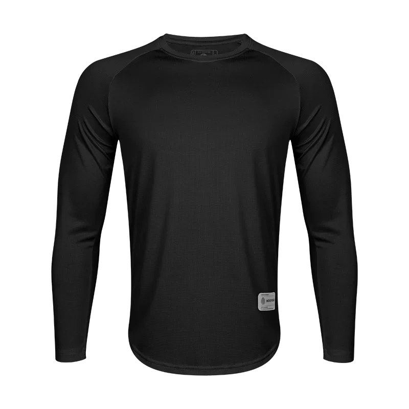 Men's Polyester Long Sleeve Pullover Closure Sportswear T-Shirt