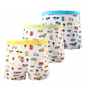 Kid's Boy 2Pcs Cotton Quick-Dry Printed Pattern Underwear Shorts