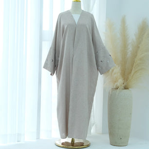 Women's Arabian Polyester Full Sleeve Solid Pattern Casual Abaya