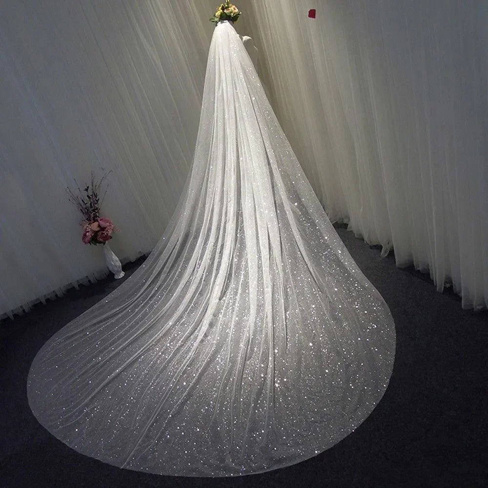 Women's Polyester Cut Edge One-Layer Cathedral Wedding Veils