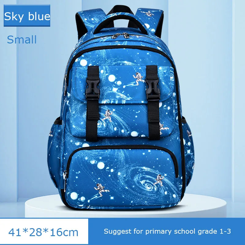 Kid's Nylon Zipper Closure Printed Waterproof School Backpack