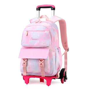 Kid's Nylon Zipper Closure Printed Pattern Trendy School Backpack