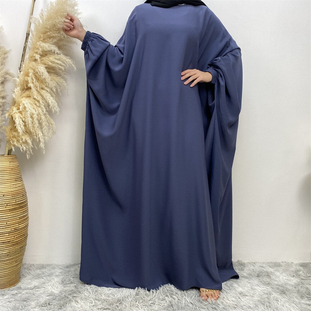 Women's Arabian Polyester Full Sleeve Solid Pattern Casual Abaya