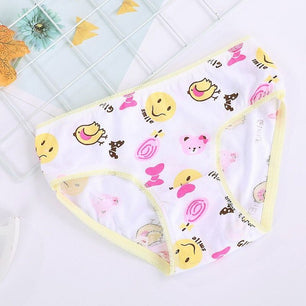 Kid's Girls 12Pcs Cotton Quick-Dry Printed Pattern Casual Panties