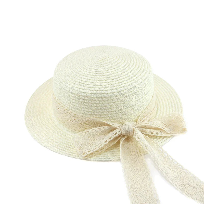 Women's Straw Solid Pattern Glamorous Sun Protection Beach Hat