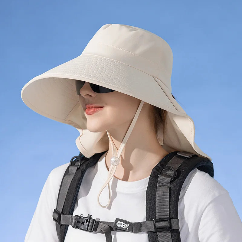 Women's Polyester Solid Pattern Sun Protection Breathable Hat