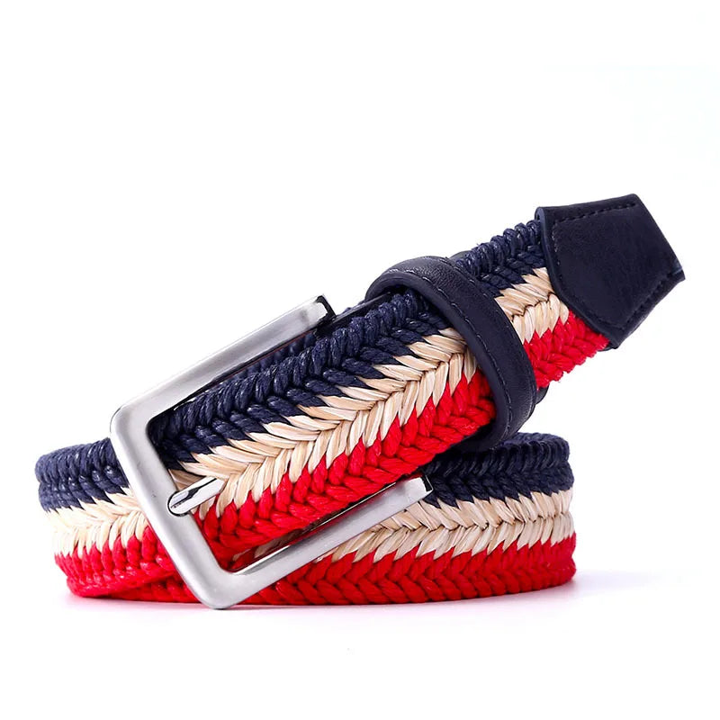 Women's Canvas Adjustable Pin Buckle Closure Casual Strap Belts