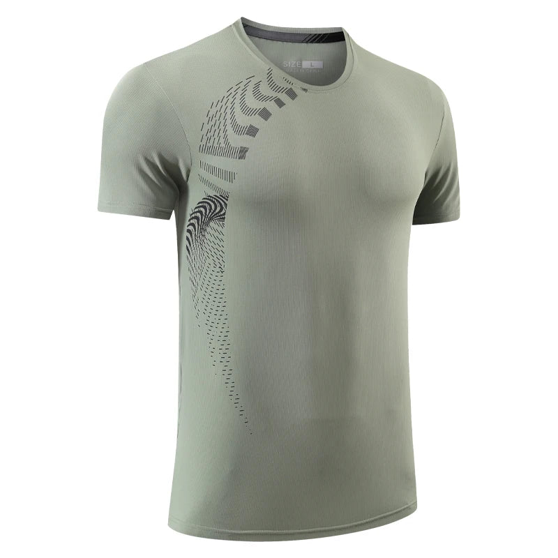 Men's Polyester Short Sleeve Pullover Closure Sportswear T-Shirt