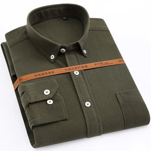 Men's Polyester Turn-Down Collar Full Sleeve Single Breasted Shirt