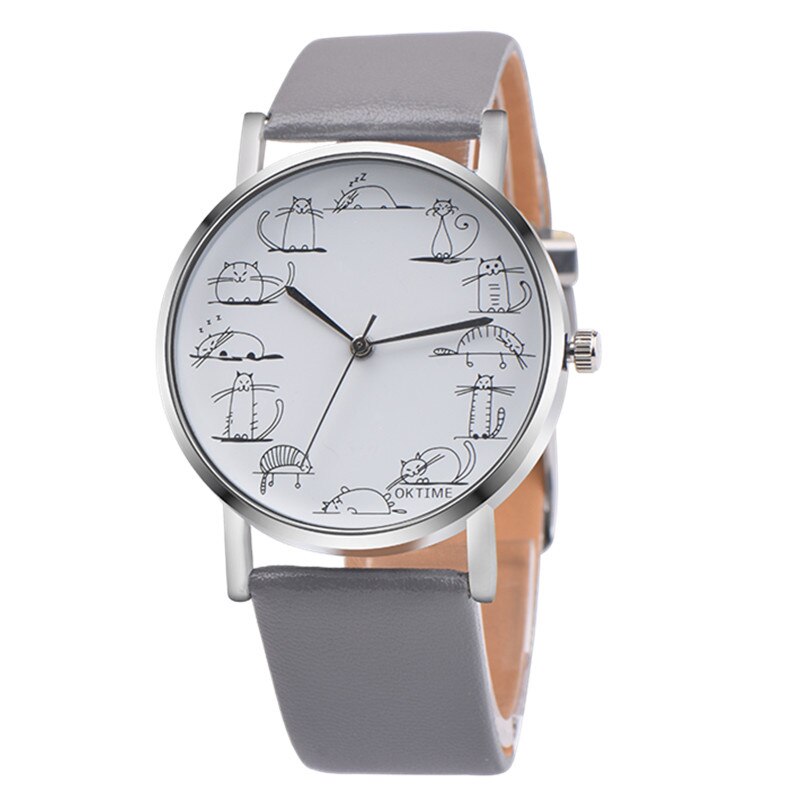 Women's Alloy Buckle Clasp Round Shape Waterproof Quartz Watch