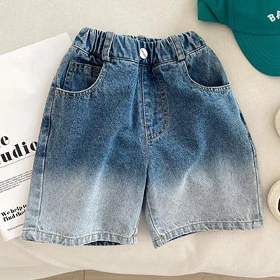 Kid's Cotton Mid Waist Elastic Closure Casual Wear Shorts