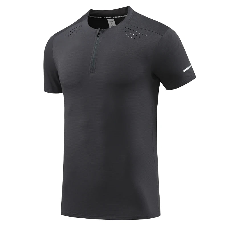 Men's Microfiber Short Sleeve Pullover Closure Casual T-Shirt