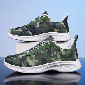 Men's Acetate Round Toe Lace-Up Closure Breathable Sport Sneakers
