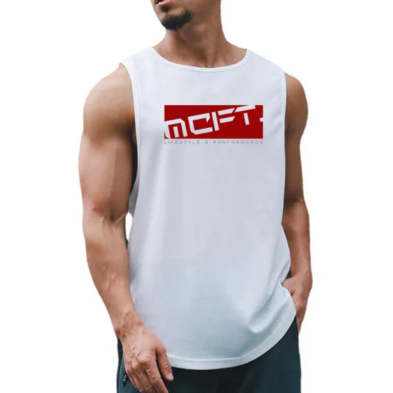 Men's O-Neck Sleeveless Quick Dry Compression Gym Wear Shirt