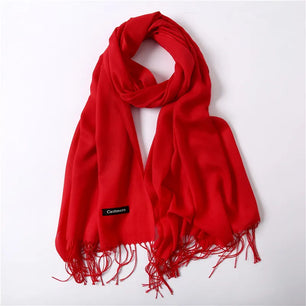 Women's Acrylic Neck Wrap Solid Pattern Trendy Elegant Scarf