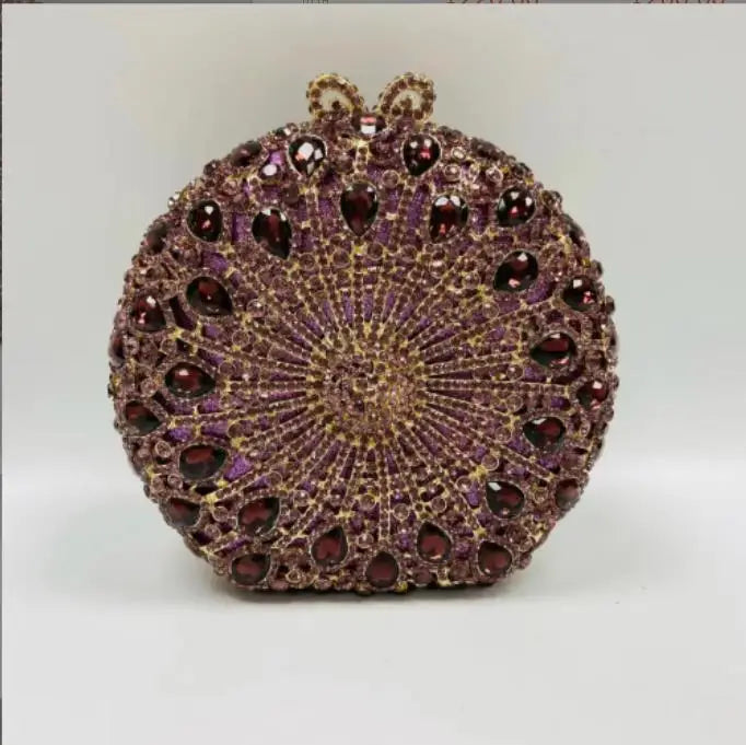 Women's Silk Hasp Closure Rhinestone Evening Wedding Clutch