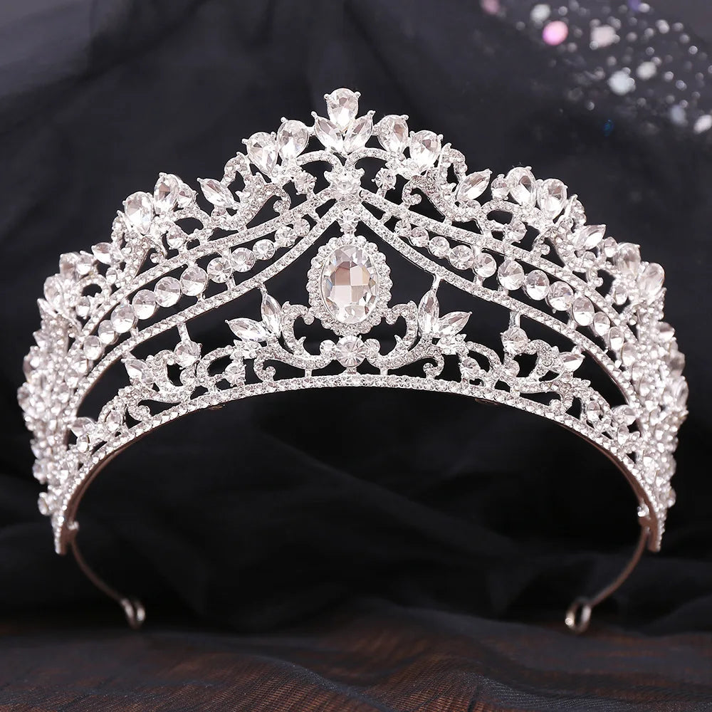 Women's Zinc Alloy Water Drop Pattern Tiaras Bridal Classic Crown