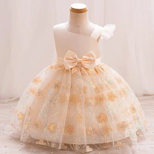 Kid's Girl Polyester Sleeveless Floral Pattern Princess Dress