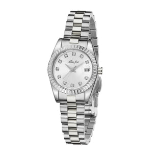 Women's Stainless Steel Round Shaped Waterproof Quartz Watch