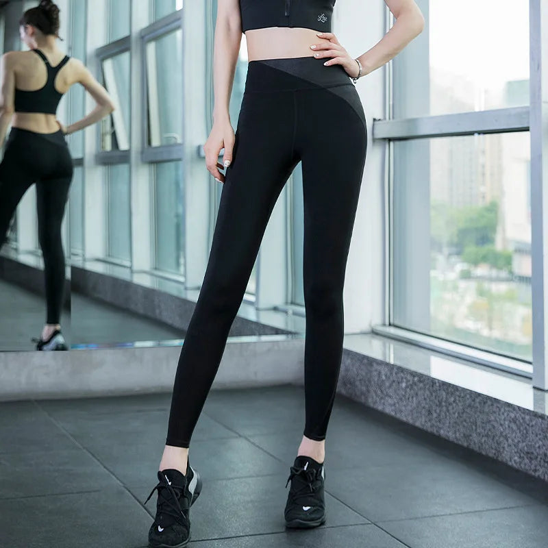 Women's Spandex Elastic Waist Closure Workout Sports Wear Leggings