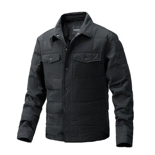 Men's Polyester Turn-Down Collar Full Sleeves Windproof Jacket