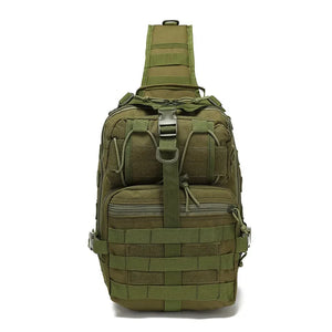 Men's Canvas Zipper Closure Solid Pattern Hiking Traveling Bag