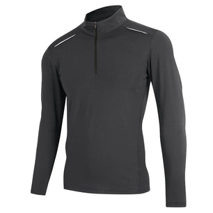 Men's Spandex O-Neck Long Sleeves Solid Pattern Sport T-Shirt