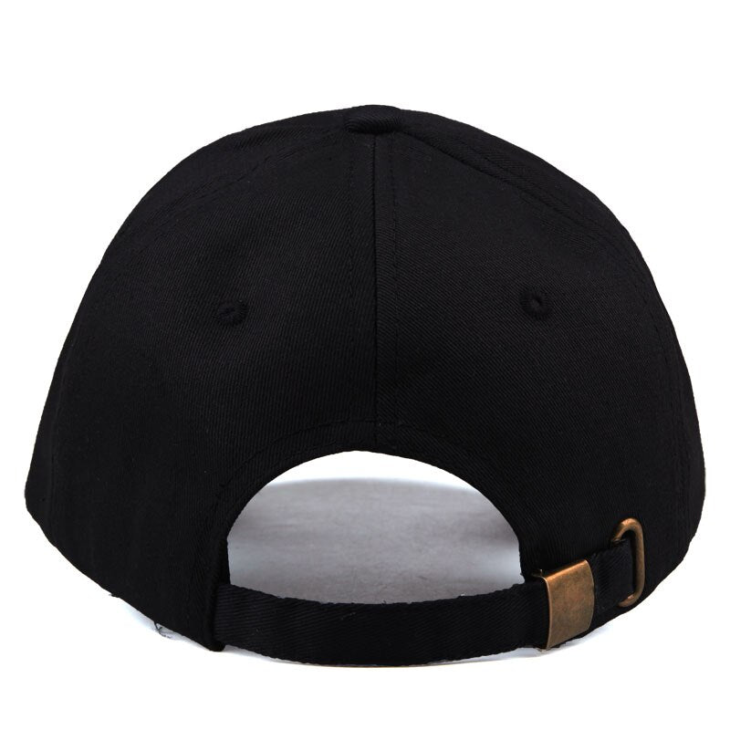 Men's Cotton Adjustable Strap Sun Protection Solid Baseball Cap