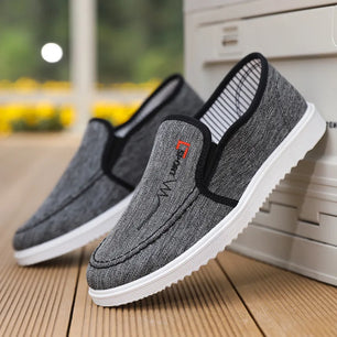 Men's Canvas Round Toe Slip-On Closure Casual Wear Loafers