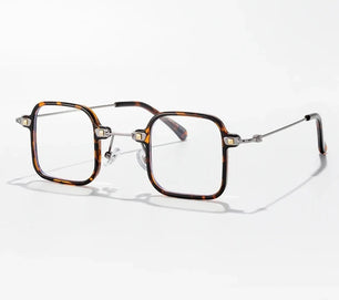 Men's Titanium Frame Full-Rim Square Shaped Luxury Trendy Glasses