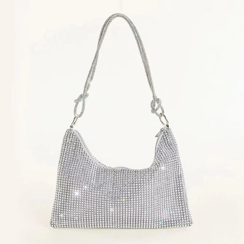 Women's PU Hasp Closure Sequined Pattern Trendy Shoulder Bags