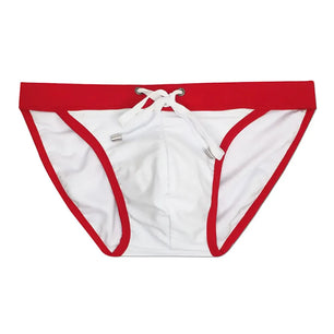 Men's Polyester Drawstring Closure Mixed Colors Bathing Brief