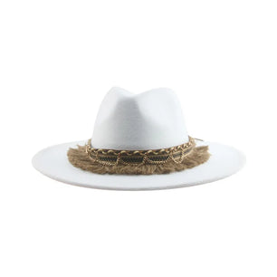 Women's Cotton Feather Pattern Luxury Glamorous Trendy Hat