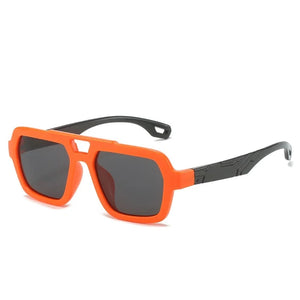 Kid's Plastic Frame Lens Polarized Square Shaped UV400 Sunglasses